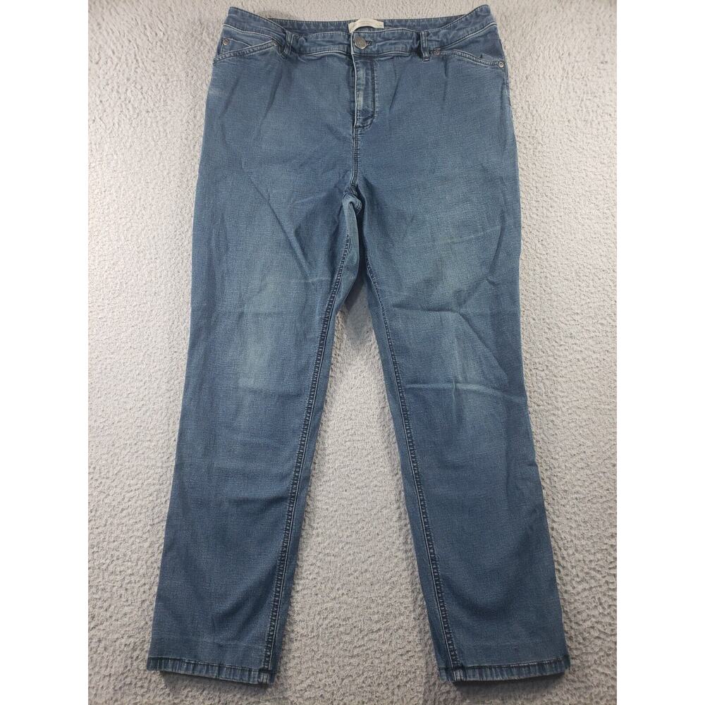 J Jill Jeans Women's 14 Blue Denim Slim Leg Cotton Stretch Tried True Fit 32x28